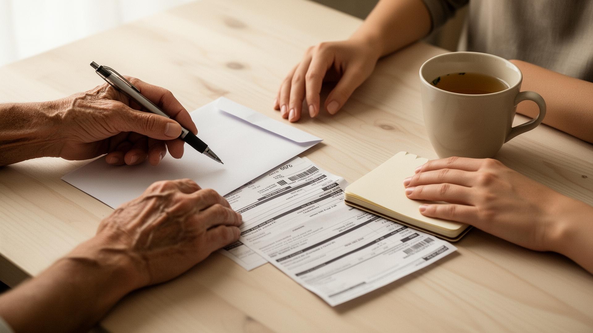Aide administrative à domicile auprès d'une personne âgée